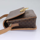 CELINE Macadam Canvas Shoulder Bag PVC Leather Brown Gold Auth 113071-4