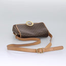 CELINE Macadam Canvas Shoulder Bag PVC Leather Brown Gold Auth 113071-7