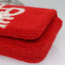 BURBERRY Chain Shoulder Bag pile Red Auth 113077V-14