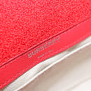 BURBERRY Chain Shoulder Bag pile Red Auth 113077V-18
