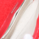 BURBERRY Chain Shoulder Bag pile Red Auth 113077V-11