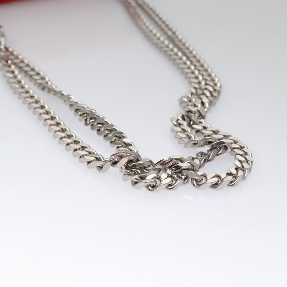 BURBERRY Chain Shoulder Bag pile Red Auth 113077V