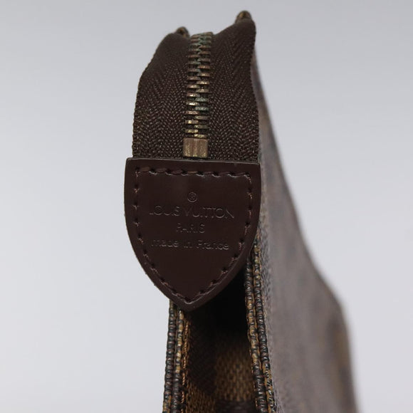 LOUIS VUITTON Damier Ebene Poche Toilette 26 Pouch N47543 LV Auth 113078