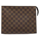 LOUIS VUITTON Damier Ebene Poche Toilette 26 Pouch N47543 LV Auth 113078-13