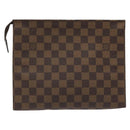 LOUIS VUITTON Damier Ebene Poche Toilette 26 Pouch N47543 LV Auth 113078-2