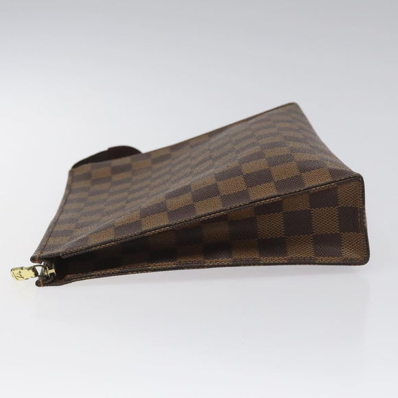 LOUIS VUITTON Damier Ebene Poche Toilette 26 Pouch N47543 LV Auth 113078