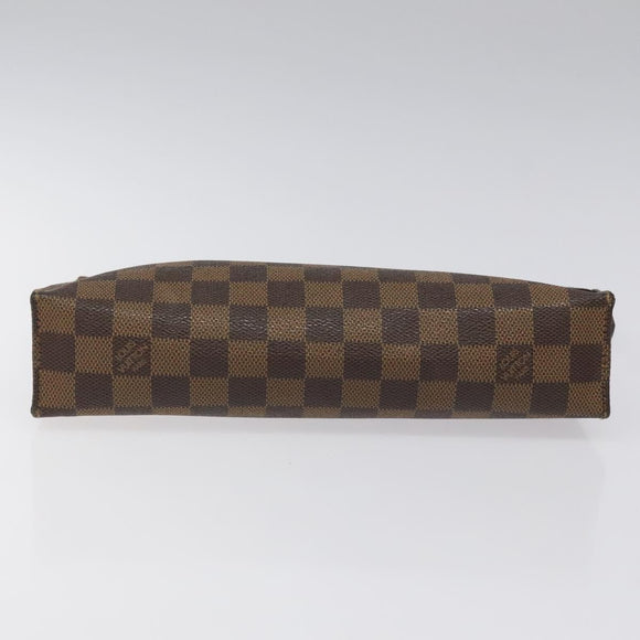 LOUIS VUITTON Damier Ebene Poche Toilette 26 Pouch N47543 LV Auth 113078