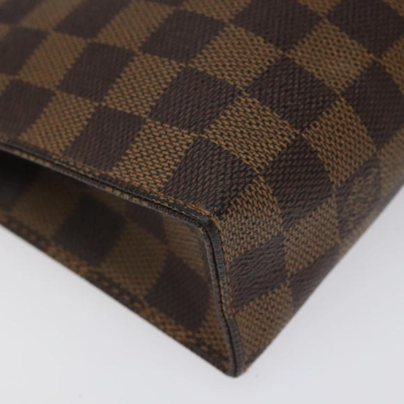 LOUIS VUITTON Damier Ebene Poche Toilette 26 Pouch N47543 LV Auth 113078