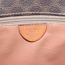 CELINE Macadam Canvas Shoulder Bag PVC Brown Gold Auth 113084-12