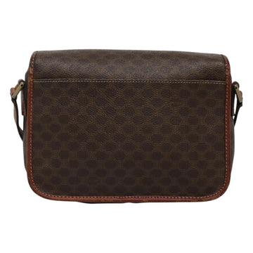 CELINE Macadam Canvas Shoulder Bag PVC Brown Gold Auth 113084 - 0