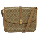 CELINE Macadam Canvas Shoulder Bag PVC Leather Beige Auth 113087-1