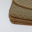 CELINE Macadam Canvas Shoulder Bag PVC Leather Beige Auth 113087-9