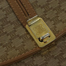 CELINE Macadam Canvas Shoulder Bag PVC Leather Beige Auth 113087-17