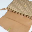 CELINE Macadam Canvas Shoulder Bag PVC Leather Beige Auth 113087-10