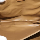 CELINE Macadam Canvas Shoulder Bag PVC Leather Beige Auth 113087-11