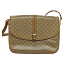 CELINE Macadam Canvas Shoulder Bag PVC Leather Beige Auth 113087-13