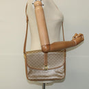 CELINE Macadam Canvas Shoulder Bag PVC Leather Beige Auth 113087-24
