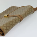 CELINE Macadam Canvas Shoulder Bag PVC Leather Beige Auth 113087-6