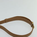 CELINE Macadam Canvas Shoulder Bag PVC Leather Beige Auth 113087-8