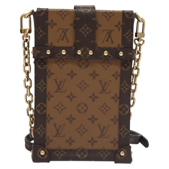 LOUIS VUITTON Reverse Pochette Trunk Vertical Shoulder Bag M67873 Auth 113104A
