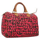 LOUIS VUITTON Monogram Graffiti Speedy 30 Hand Bag Pink M93704 LV Auth 113125AM-1
