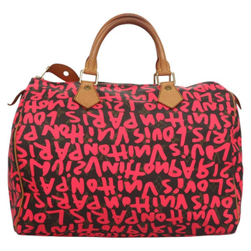 LOUIS VUITTON Monogram Graffiti Speedy 30 Hand Bag Pink M93704 LV Auth 113125AM - 0
