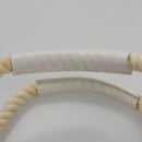 BURBERRY Blue Label Hand Bag Canvas Leather Red White Silver Auth 113132-11