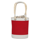 BURBERRY Blue Label Hand Bag Canvas Leather Red White Silver Auth 113132-2