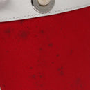 BURBERRY Blue Label Hand Bag Canvas Leather Red White Silver Auth 113132-3