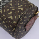 BURBERRY Monogram Stripe Shoulder Bag PVC Leather Brown Auth 113137V-14