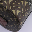 BURBERRY Monogram Stripe Shoulder Bag PVC Leather Brown Auth 113137V-15