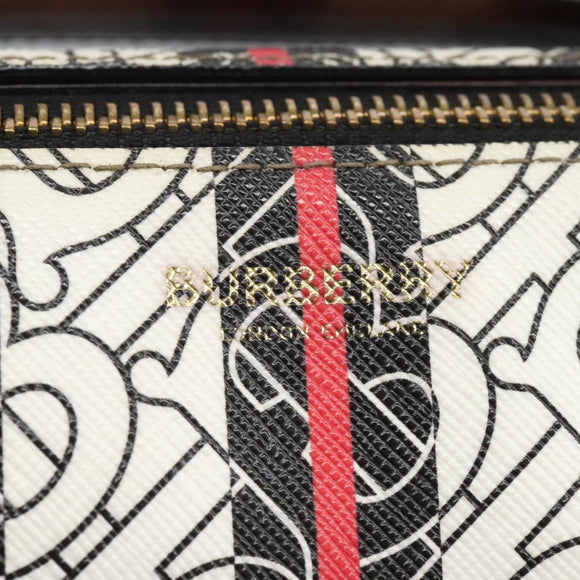 BURBERRY Monogram Stripe Shoulder Bag PVC Leather Brown Auth 113137V