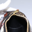 BURBERRY Monogram Stripe Shoulder Bag PVC Leather Brown Auth 113137V-18