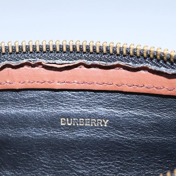 BURBERRY Monogram Stripe Shoulder Bag PVC Leather Brown Auth 113137V