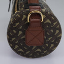 BURBERRY Monogram Stripe Shoulder Bag PVC Leather Brown Auth 113137V-3
