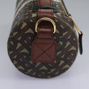 BURBERRY Monogram Stripe Shoulder Bag PVC Leather Brown Auth 113137V-4
