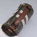 BURBERRY Monogram Stripe Shoulder Bag PVC Leather Brown Auth 113137V-6