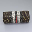 BURBERRY Monogram Stripe Shoulder Bag PVC Leather Brown Auth 113137V-5