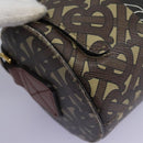 BURBERRY Monogram Stripe Shoulder Bag PVC Leather Brown Auth 113137V-8
