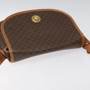 CELINE Macadam Canvas Shoulder Bag PVC Leather Brown Gold Auth 113138-6