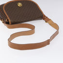 CELINE Macadam Canvas Shoulder Bag PVC Leather Brown Gold Auth 113138-7
