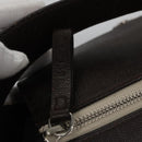 BVLGARI Hand Bag Canvas Leather Beige Brown Silver Auth 113142-15