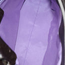 BVLGARI Hand Bag Canvas Leather Beige Brown Silver Auth 113142-17