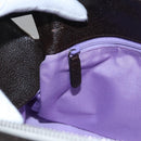 BVLGARI Hand Bag Canvas Leather Beige Brown Silver Auth 113142-20