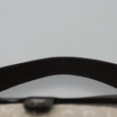 BVLGARI Hand Bag Canvas Leather Beige Brown Silver Auth 113142-8