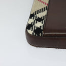 BURBERRY Nova Check Shoulder Bag Canvas Beige Auth 113146-9