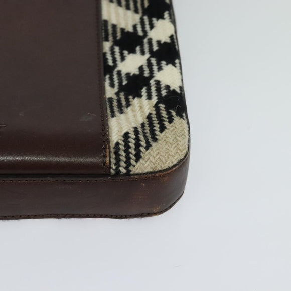 BURBERRY Nova Check Shoulder Bag Canvas Beige Auth 113146
