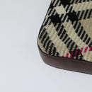 BURBERRY Nova Check Shoulder Bag Canvas Beige Auth 113146-15