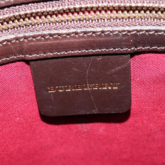 BURBERRY Nova Check Shoulder Bag Canvas Beige Auth 113146