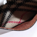 BURBERRY Nova Check Shoulder Bag Canvas Beige Auth 113146-12